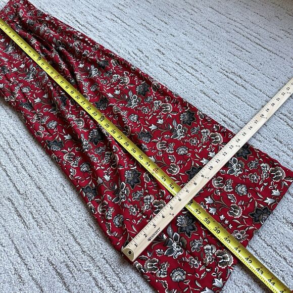 Making the Cut Size Small Season 3 Red Floral Crepe Pleated Wide Leg Pants NWT - Picture 5 of 8